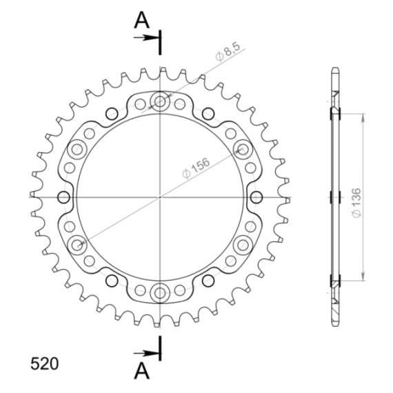 Supersprox Stealth Rear sprocket Black 