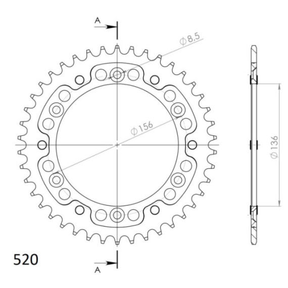 Supersprox Stealth Rear sprocket Black 