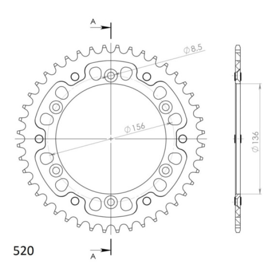 Supersprox Stealth Rear sprocket Black 