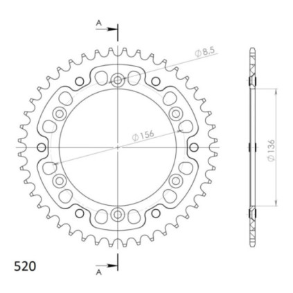 Supersprox Stealth Rear sprocket Black 