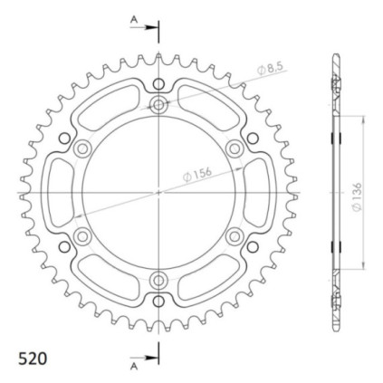 Supersprox Stealth Rear sprocket Black 