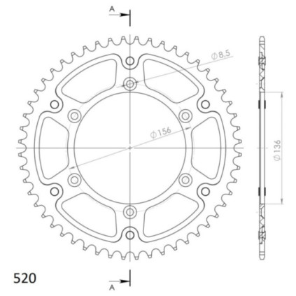 Supersprox Stealth Rear sprocket Black 