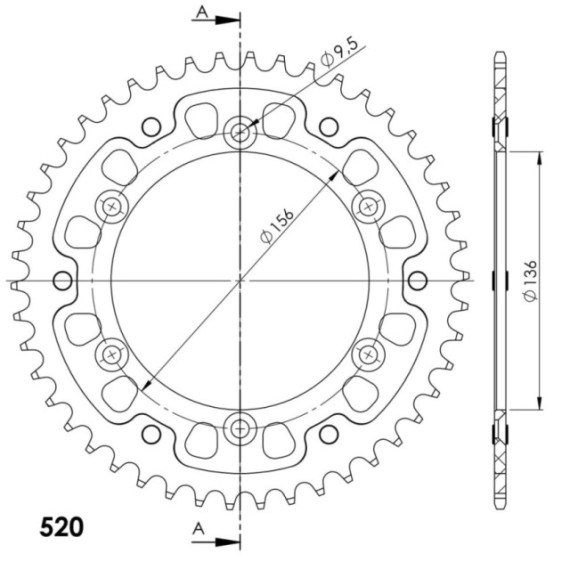 Supersprox Stealth Rear sprocket Gold 