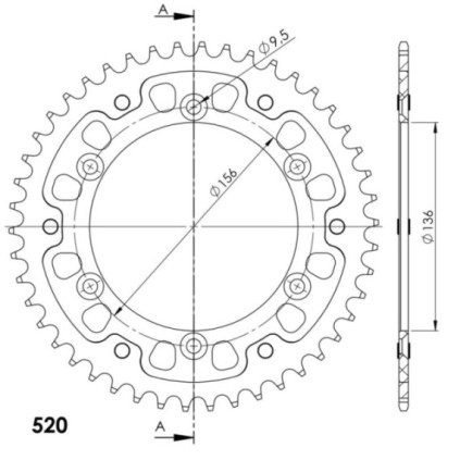 Supersprox Stealth Rear sprocket Gold 