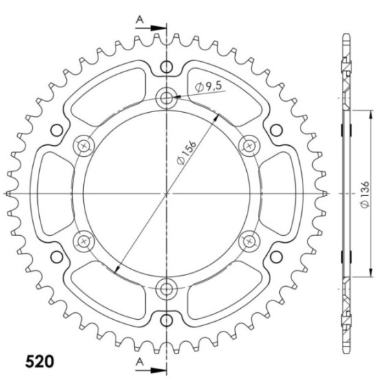 Supersprox Stealth Rear sprocket Gold 