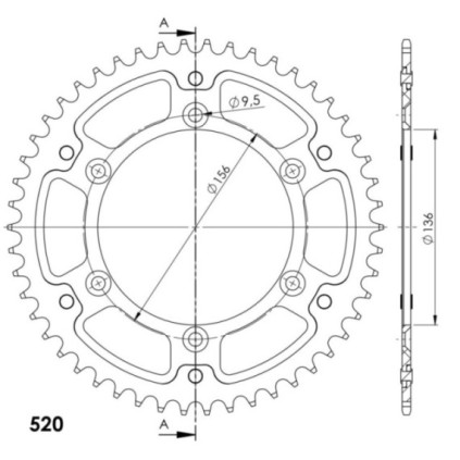 Supersprox Stealth Rear sprocket Gold 