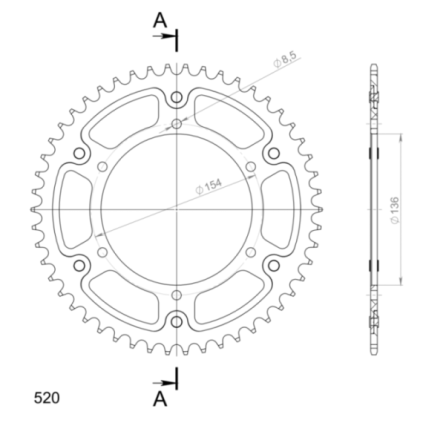 Supersprox Stealth Rear sprocket Blue  