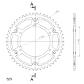 Supersprox Stealth Rear sprocket Blue  