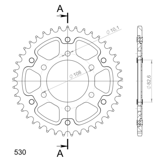 Supersprox Stealth Rear sprocket Gold 