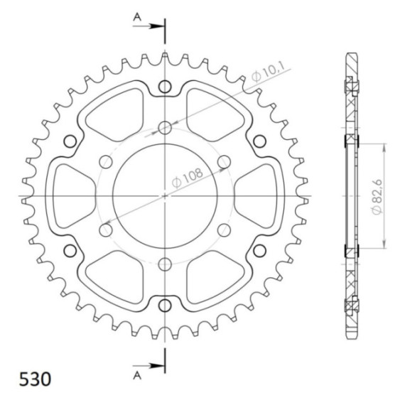 Supersprox Stealth Rear sprocket Gold 