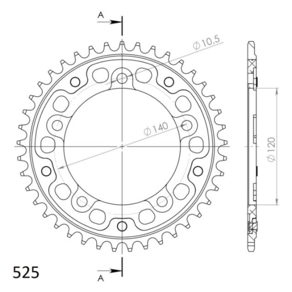 Supersprox Stealth Rear sprocket Silver