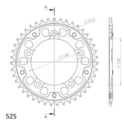 Supersprox Stealth Rear sprocket Silver