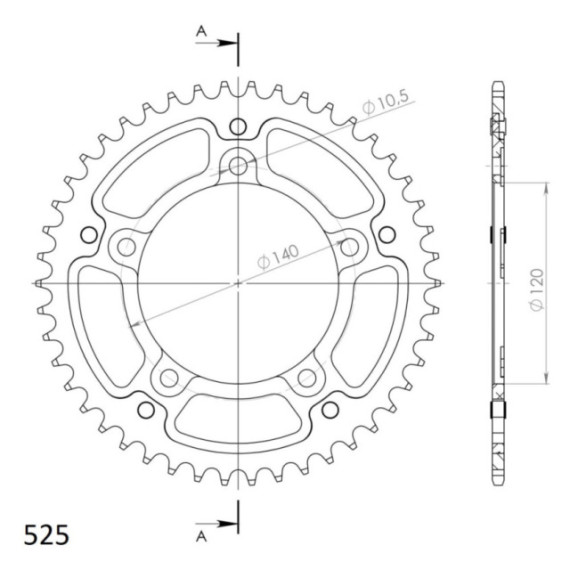 Supersprox Stealth Rear sprocket Silver