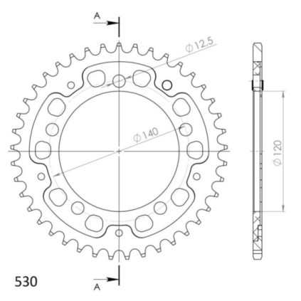 Supersprox Stealth Rear sprocket Black 