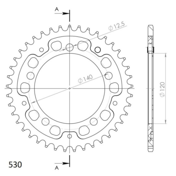 Supersprox Stealth Rear sprocket Red 