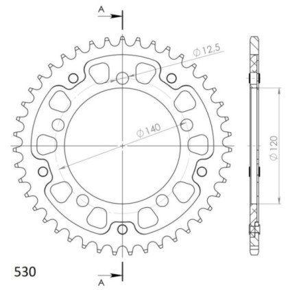 Supersprox Stealth Rear sprocket Blue  