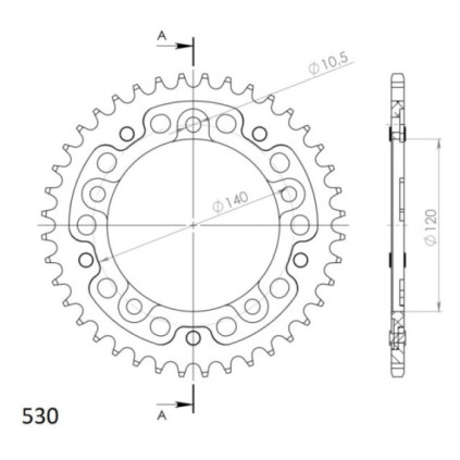 Supersprox Stealth Rear sprocket Black 