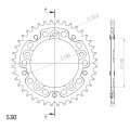 Supersprox Stealth Rear sprocket Blue  