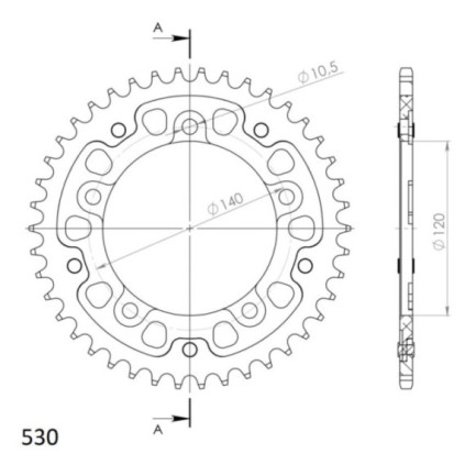 Supersprox Stealth Rear sprocket Black 