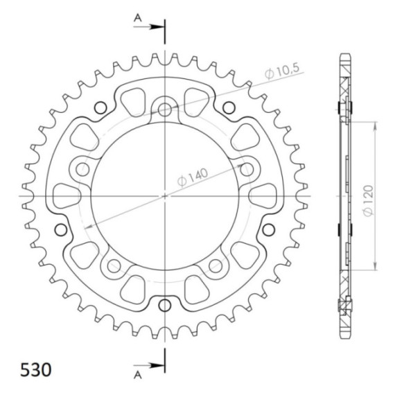 Supersprox Stealth Rear sprocket Black 