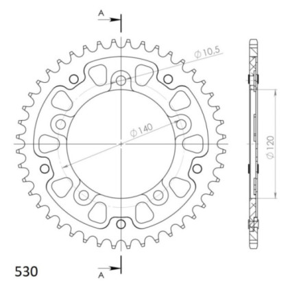 Supersprox Stealth Rear sprocket Blue  