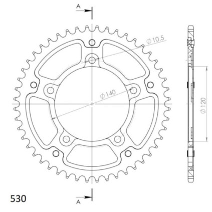 Supersprox Stealth Rear sprocket Black 