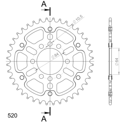 Supersprox Stealth Rear sprocket Black 