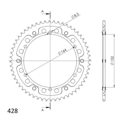 Supersprox Stealth Rear sprocket Gold 