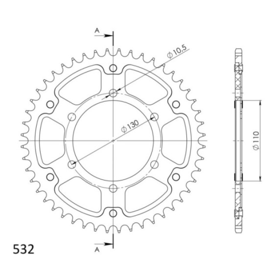 Supersprox Stealth Rear sprocket Gold 