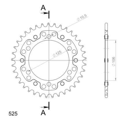 Supersprox Stealth Rear sprocket Black 