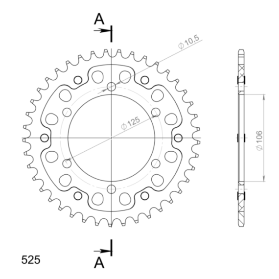 Supersprox Stealth Rear sprocket Black 