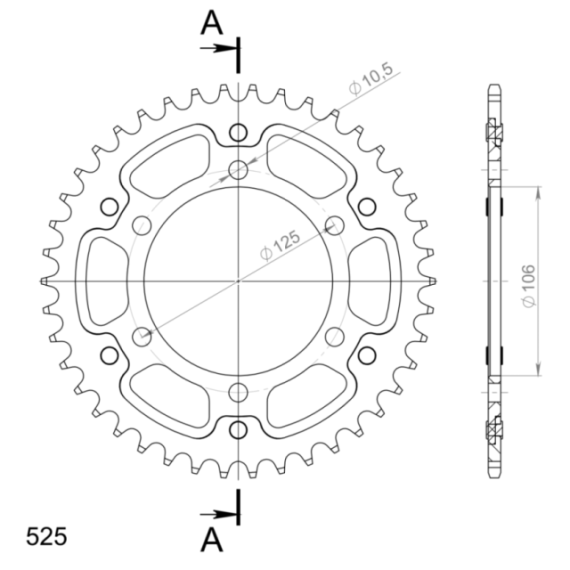 Supersprox Stealth Rear sprocket Black 