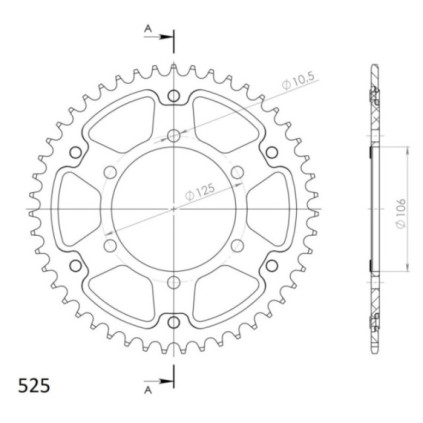 Supersprox Stealth Rear sprocket Blue  