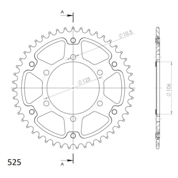 Supersprox Stealth Rear sprocket Red 