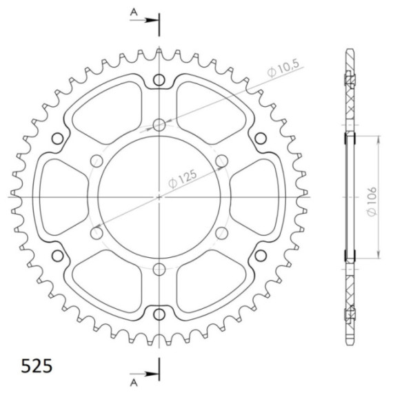 Supersprox Stealth Rear sprocket Black 