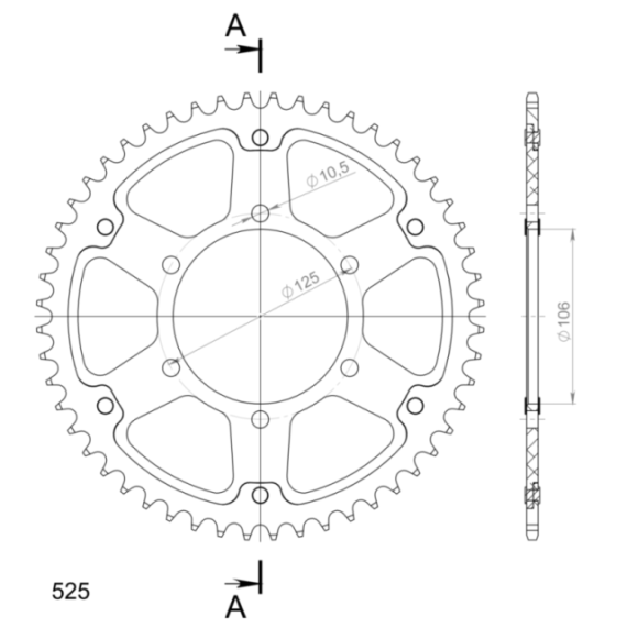 Supersprox Stealth Rear sprocket Black 