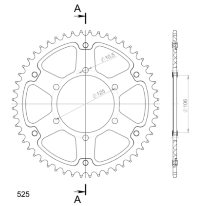 Supersprox Stealth Rear sprocket Black 