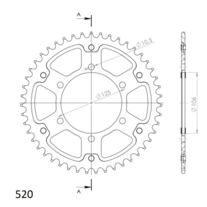 Supersprox Stealth Rear sprocket Gold 