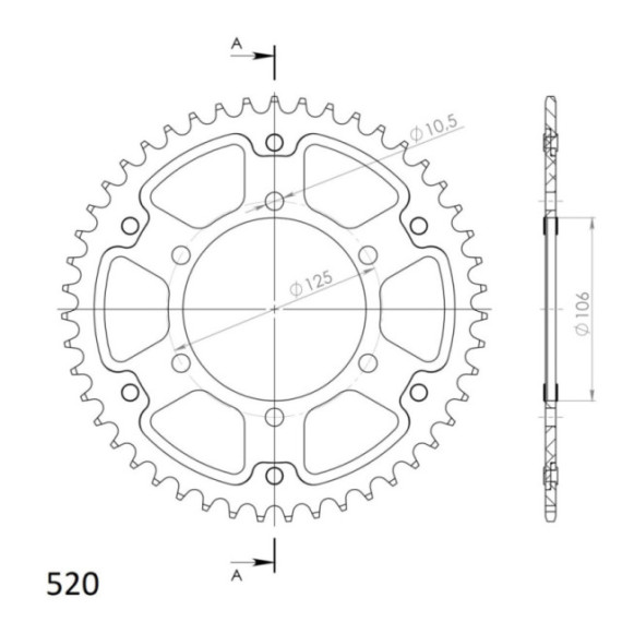 Supersprox Stealth Rear sprocket Black 