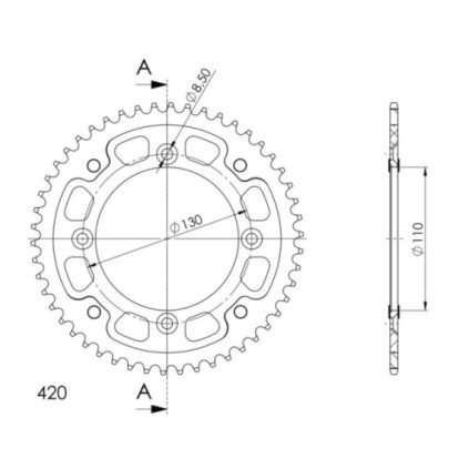 Supersprox Stealth Rear sprocket Black 