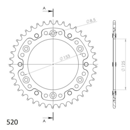 Supersprox Stealth Rear sprocket Black 