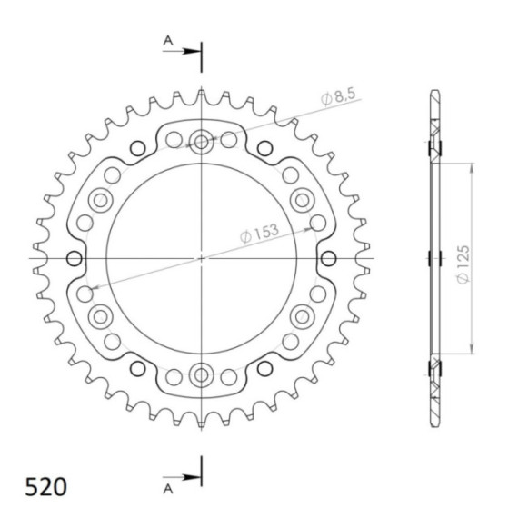 Supersprox Stealth Rear sprocket Orange 