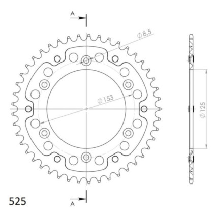 Supersprox Stealth Rear sprocket Silver