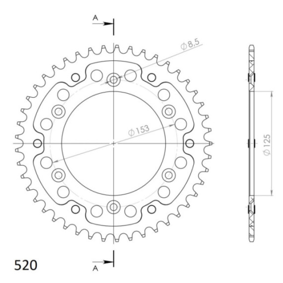 Supersprox Stealth Rear sprocket Black 