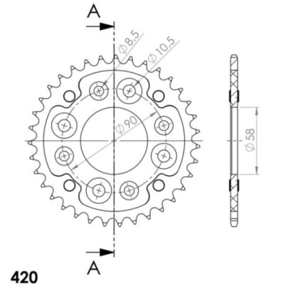 Supersprox Stealth Rear sprocket Gold 