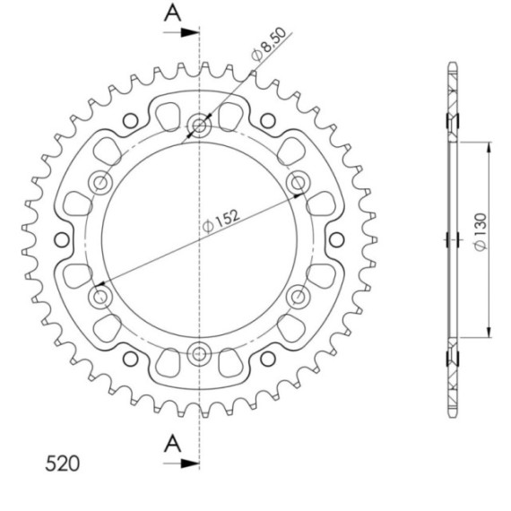 Supersprox Stealth Rear sprocket Red 