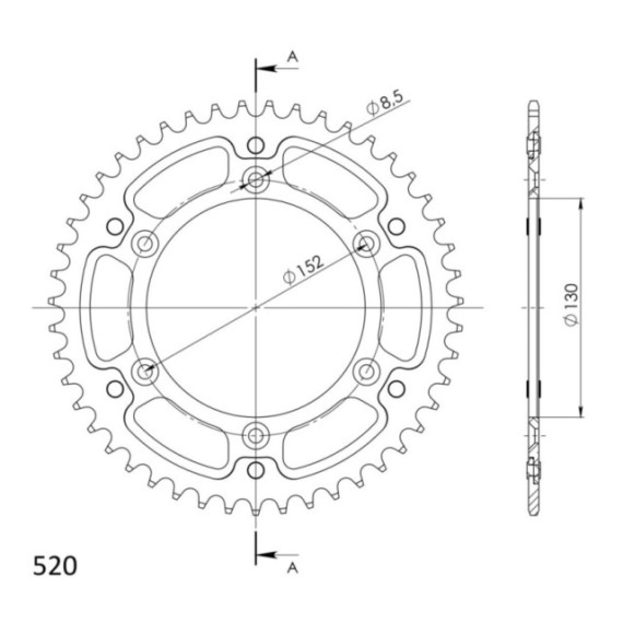 Supersprox Stealth Rear sprocket Blue  