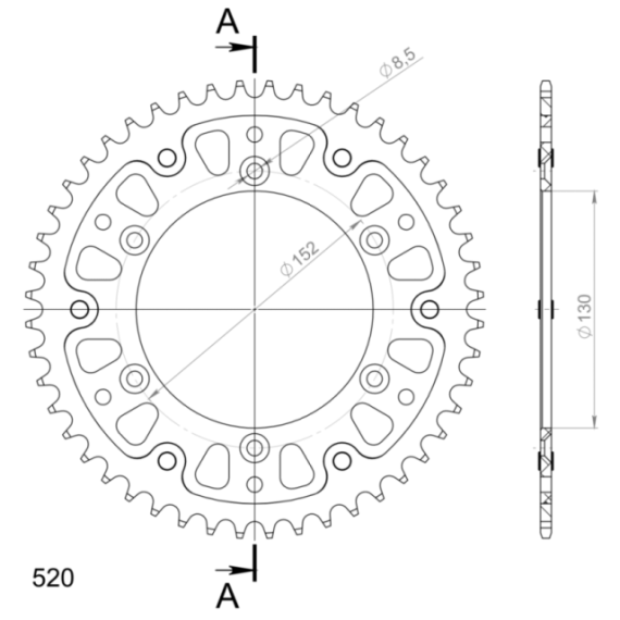 Supersprox Stealth Rear sprocket Blue  