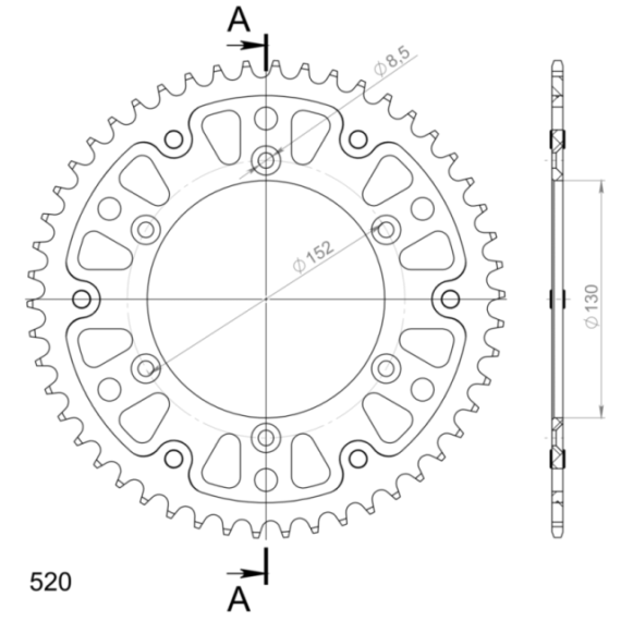 Supersprox Stealth Rear sprocket Red 