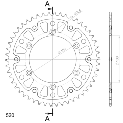 Supersprox Stealth Rear sprocket Red 